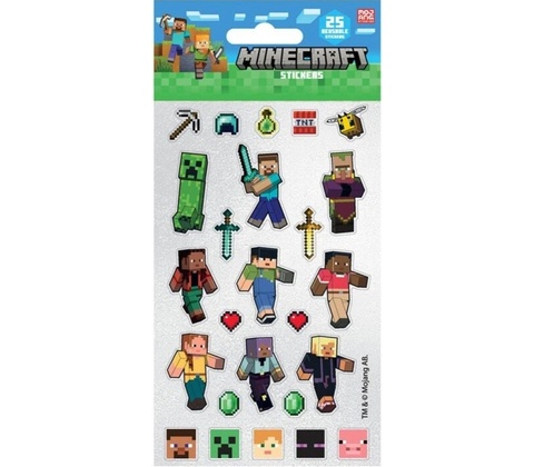 Třpytivé samolepky Minecraft