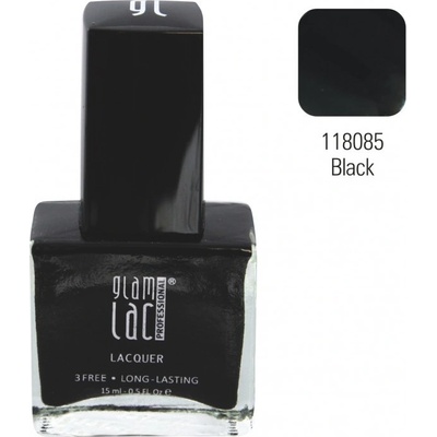 GlamLac Lak na nehty 118085 Black 15 ml