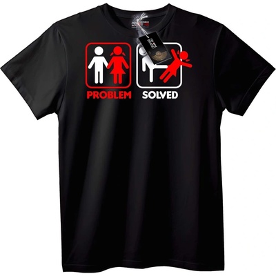 NOONEBRAND Тениска Проблемът Решен - 3XL, Black