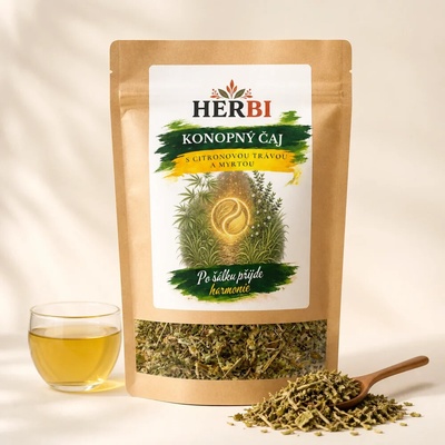 Herbi Konopný čaj s citrónovom trávou a myrtou 50 g