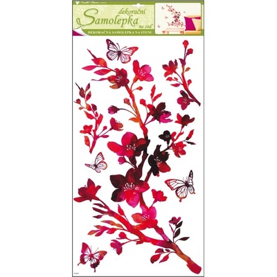 Samolepící dekorace 935 rubínová větev A935 rozměry 50 cm x 70 cm