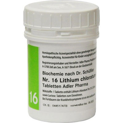 Adler Pharma Schüsslerovy soli Nr. 16 Lithium chloratum D12 400 tablet