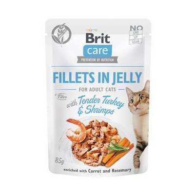 Brit Care Cat Fillets in Jelly Turkey&Shrimps 85 g