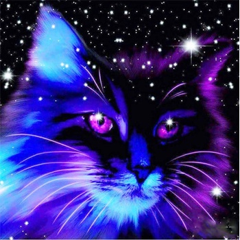 Image 1 of Norimpex - Puzzle Diamant painting: Star kitten 30x30cm 7D - 1 - 39 piese