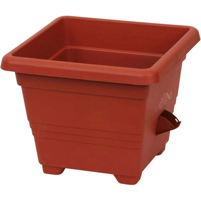 Plastia Květináč samozavlažovací hranatý Bergamot 35x35 cm terakota