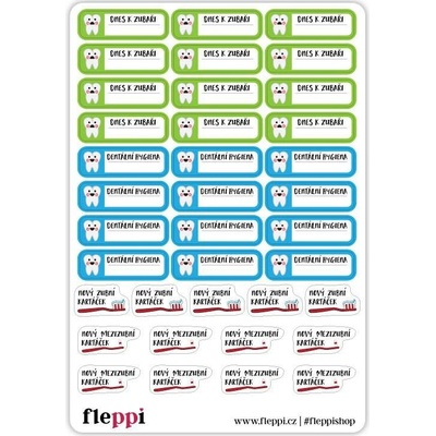 Fleppi Samolepky - Zubní hygiena Druh: Zubní hygiena mix 2 131n