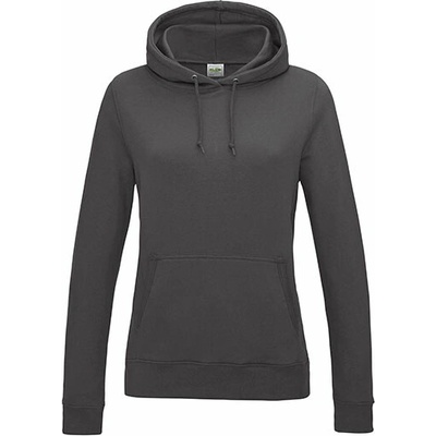 Just Hoods Women´s College Hoodie Color Charcoal Heather Černá