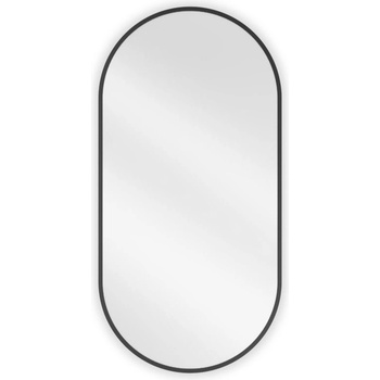 Mexen Loft овално огледало за баня 90 x 45 см, черна рамка - 9851-090-045-000-70 (9851-090-045-000-70)