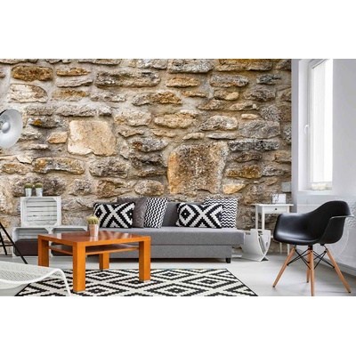 DIMEX ART Самозалепваща се флизелинова фототапета рустикална каменна стена 375 x 250 см