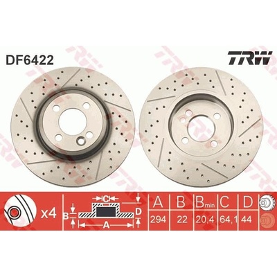 Brzdový kotouč TRW DF6422