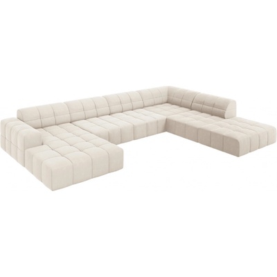Cosmopolitan Design sametová rohová do "U" Chicago 364 cm pravá Béžová
