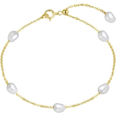 Majya Stříbrný nastavitelný náramek WYANET pozlacený 11718