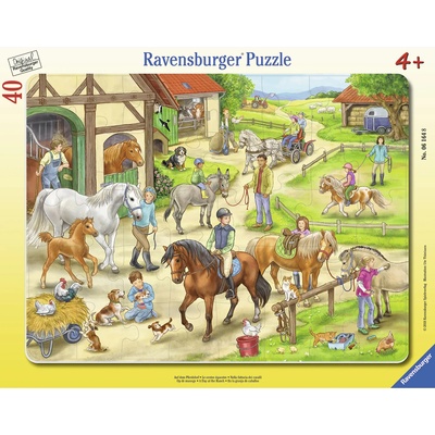 Ravensburger Пъзел Ravensburger от 40 части - Ден в ранчото (6164)