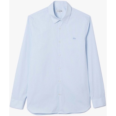Lacoste Slim-Fit Plaid Poplin Shirt - White