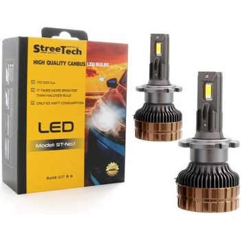 StreeTech Лед крушки - Led система D1S / D2S / D2R / D3S / D4S модел STN1 за 12 Волта - 55W - Canbus 6000K - 1400% пове…
