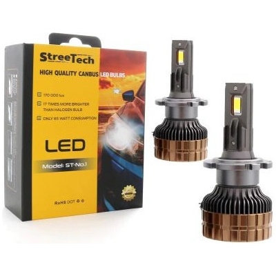 StreeTech Лед крушки - Led система D1S / D2S / D2R / D3S / D4S модел STN1 за 12 Волта - 55W - Canbus 6000K - 1400% пове…