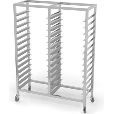 TECHNICA Pojízdný dvojitý regál pro kontejnery GN 1/1, 755x540x1800 mm | TECHNICA, 371122K7554