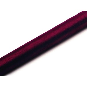 Party Deco Органза едноцветна - тъмно червена, 36 см × 9 м (orp-082)