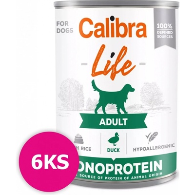 Calibra Dog Life Adult Duck with Rice 6 x 400 g