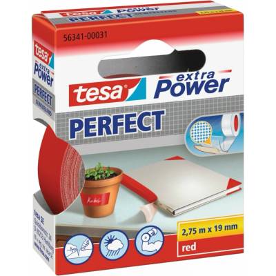 Tesa Extra Power Perfect Opravná páska textilní odolná 2,75 m x 19 mm červená 56341-00031-04