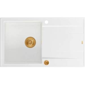 Quadron Вградена композитна мивка Quadron Unique Evan 111 бяла - медна 86x50 см (HCQE8650U1_PVDC1_P2O) Мивка за вграждане