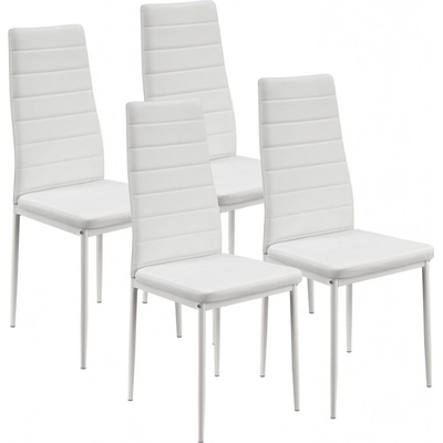 FurniGO Loja bílá 4 ks