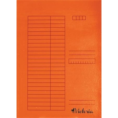 VICTORIA Desky s chlopněmi, oranžové, karton, A4