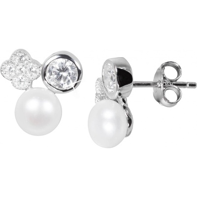 JwL Luxury Pearls jemné s pravou perlou a zirkony JL0539