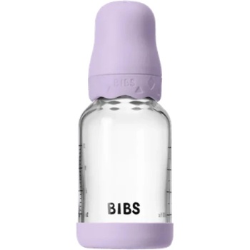 BIBS Стъклена бебешка бутилка Bibs - С каучуков биберон, 120 ml, Boheme Violet Sky (50192291)