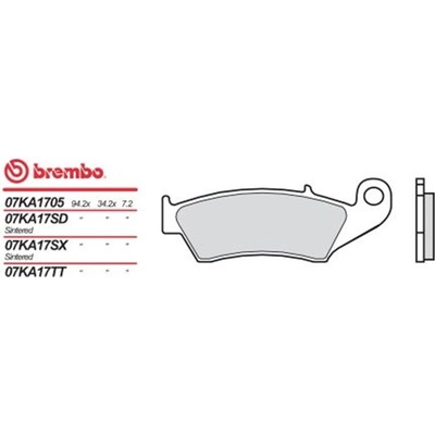 Přední brzdové destičky Brembo Honda 650 XL V TRANSALP 2000 - směs TT