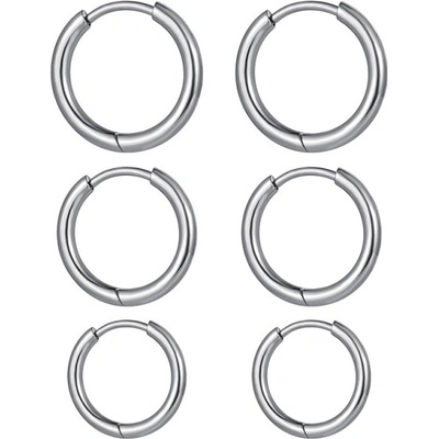 Victoria Filippi stainless steel Souprava tří ocelových náušnic Melissa kruhy E-E21176/23 stříbrná