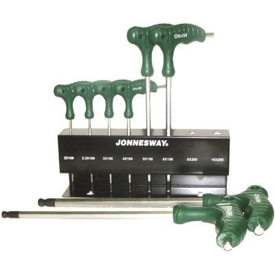 H10MB08S Sada 8 imbusových kľúčov s guľôčkou a T-rukoväťou - JONNESWAY H10MB08S