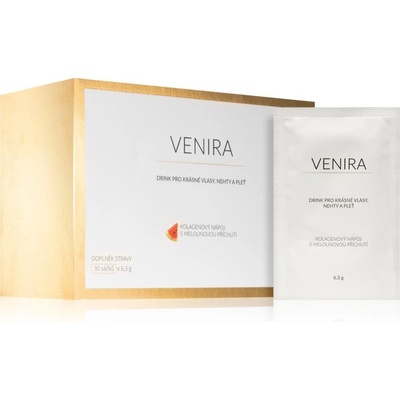 Venira Kolagenové drinky prášok na prípravu nápoja pre krásne vlasy pleť a nechty Watermelon 30 x 6,3 g