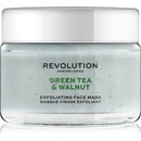 Revolution Skincare Green Tea & Walnut exfoliačná čistiaca pleťová maska 50 ml