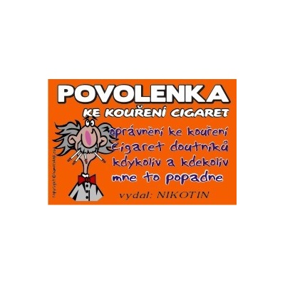 Povolenka ke kouření cigaret – Zbozi.Blesk.cz