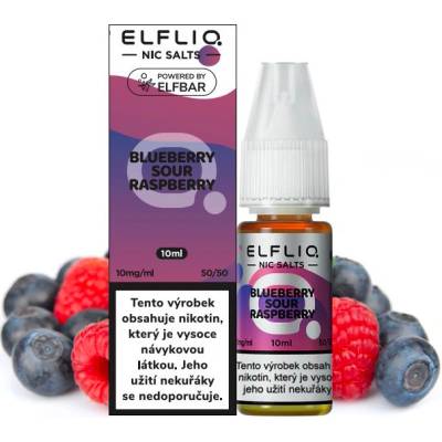 ElfBar ElfLiq Nic Salts Blueberry Sour Raspberry 10 ml 10 mg