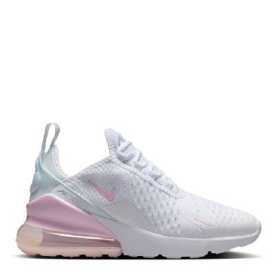 Nike Детски обувки Nike Air Max 270 Big Kids' Shoes - Wht/Pink/Grey