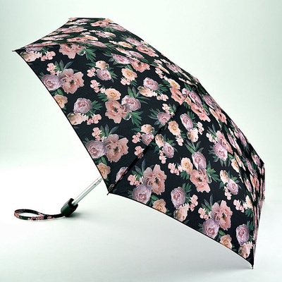 Fulton rococo rose deštník dámský skládací černý