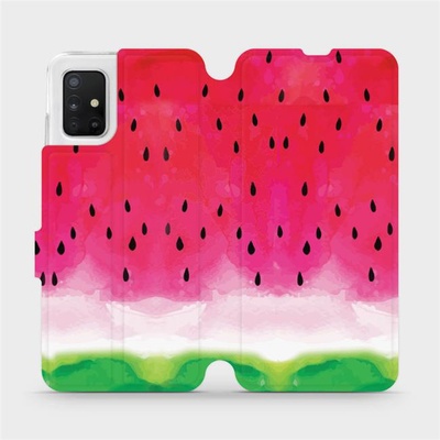 Pouzdro Mobiwear parádní flip Samsung Galaxy A51 - V086S Melounek