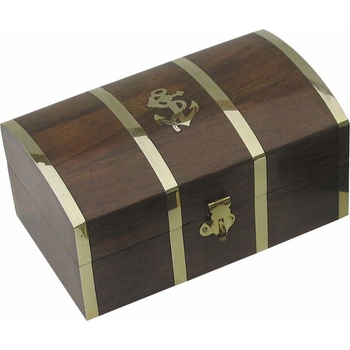 SEA CLUB Dřevěný box truhla s kotvou 18 cm