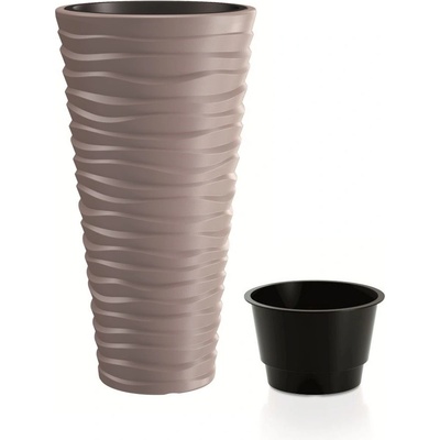 Prosperplast SAND SLIM Květináč 29,6 cm mocca