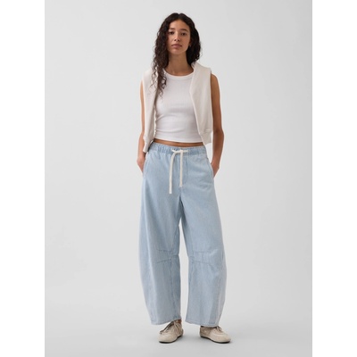 GAP Džínsy Mid Rise Easy UltraSoft Pull-On Horseshoe Modrá
