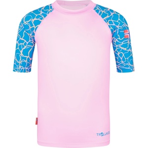 Trollkids Детска ликра Trollkids Girl's Haukland T Lycra - Dynamic Blue / Candy Pink - размер 92 (EU) (750-1978-0411)