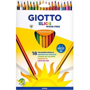 GIOTTO Цветни моливи GIOTTO elios триъгълни 18 броя 277900 (277900)