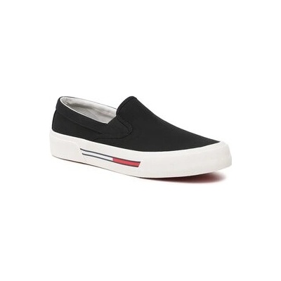 Tommy Jeans tenisky Slip On Canvas Color EM0EM01156 černé – Zboží Dáma