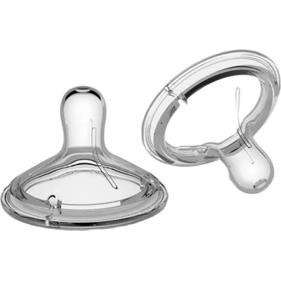 Nanobebe Силиконови биберони Nanobebe - Размер 1, Slow Flow (31402)