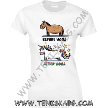 Fruit of the Loom Тениска - Before Yoga, after yoga