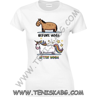 Fruit of the Loom Тениска - Before Yoga, after yoga