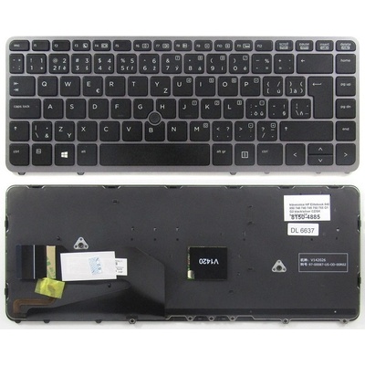 česká klávesnice HP Elitebook 840 850 740 740 745 750 755 G1 G2 černá/stříbrná frame CZ/SK podsvit touchpoint – Hledejceny.cz