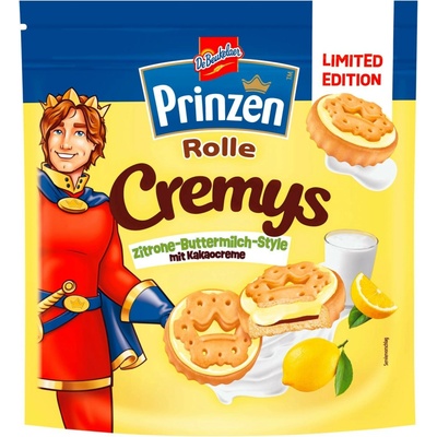 Prinzen Rolle Cremys citronovo-podmáslové sušenky s kakaovým krémem 172 g